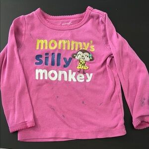 Carter's Pink Long Sleeve Tee with Playful Graphics